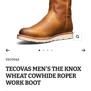 Tecovas Men's Brown Leather Roper Boots